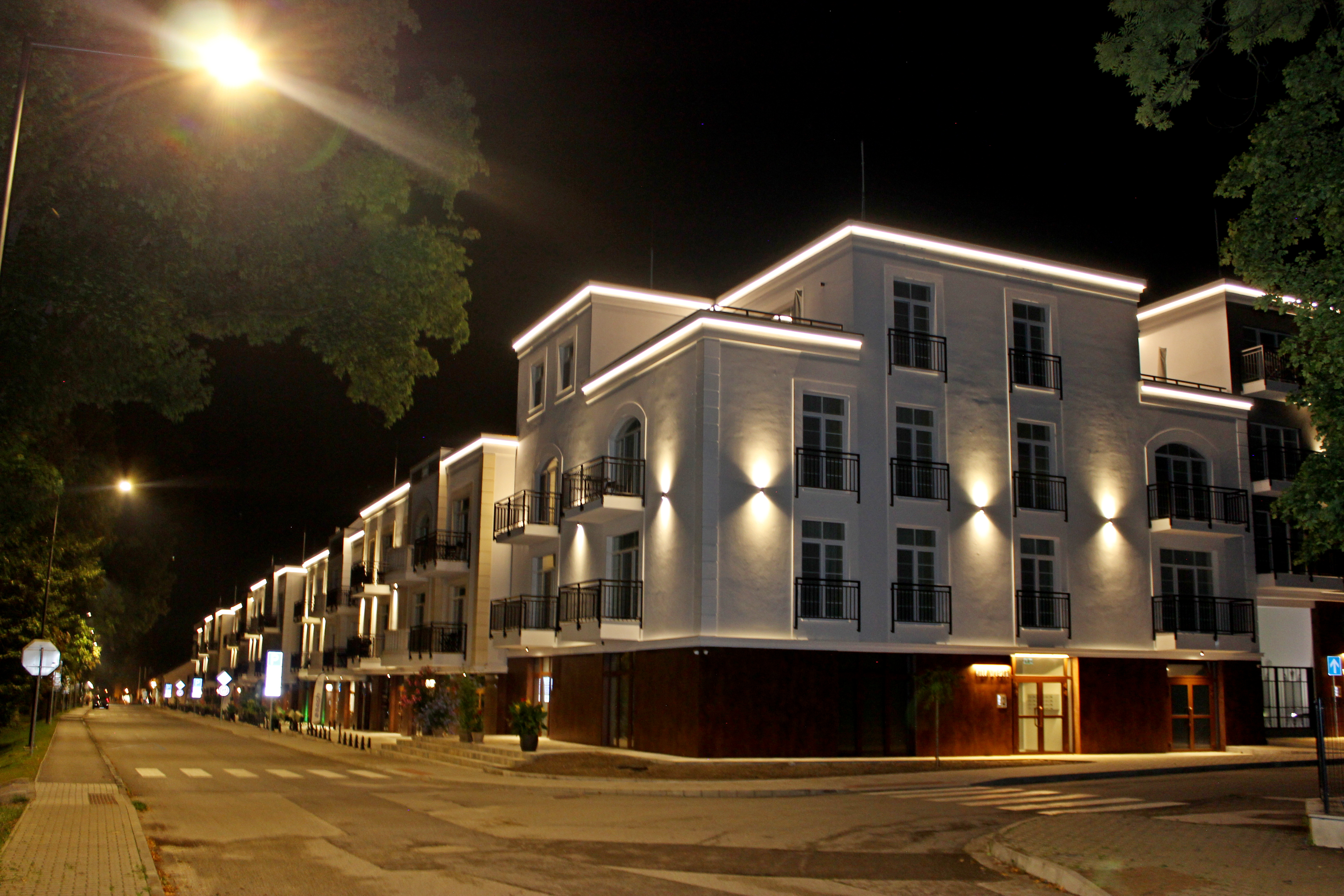 Donizetti building at dusk